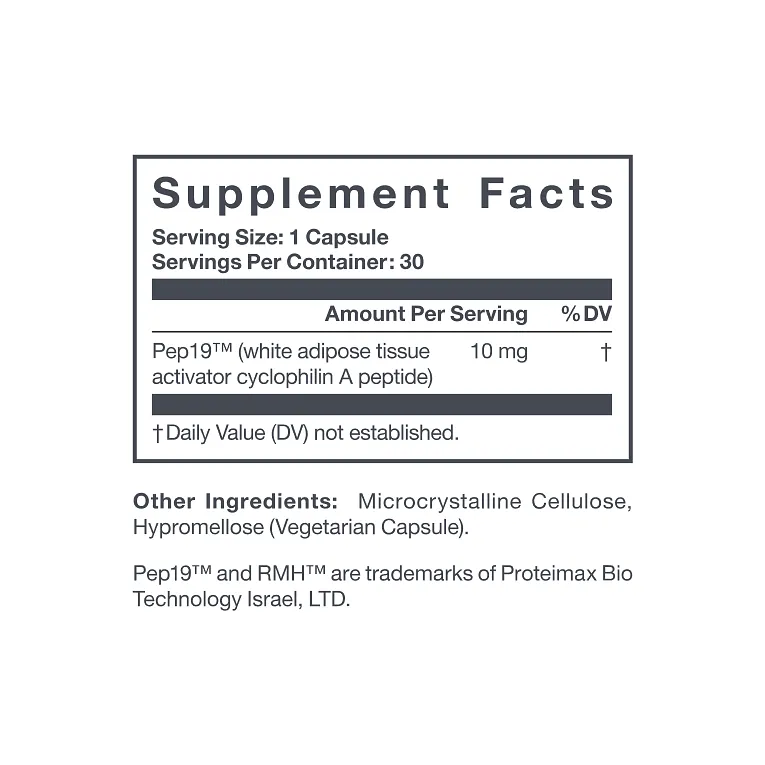 RMH Peptide Supplement Facts